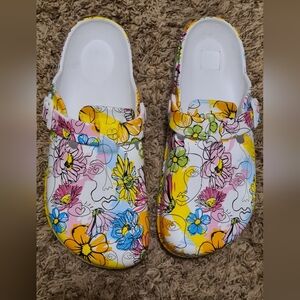 Colorful Floral Clogs | Fits Size 8